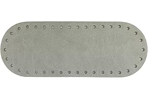 TRICOT CAFE' Tricot Cafè - Fondo Borsa 21X8 Grigio Chiaro E278 - Fondo per Borse Ideale per Lavorare all' Uncinetto in Pelle ed Ecopelle Pensato per Creare Una Borsa a Uncinetto Artigianale