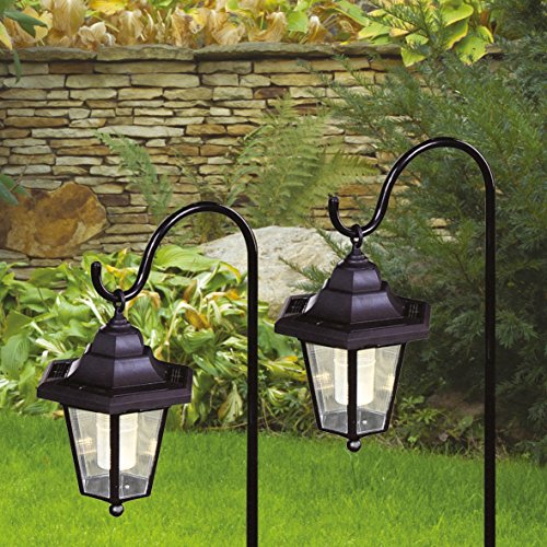 Benross GardenKraft 18240 Solarlaterne für Garten Metall Hirtenstab 2 Stück - 5