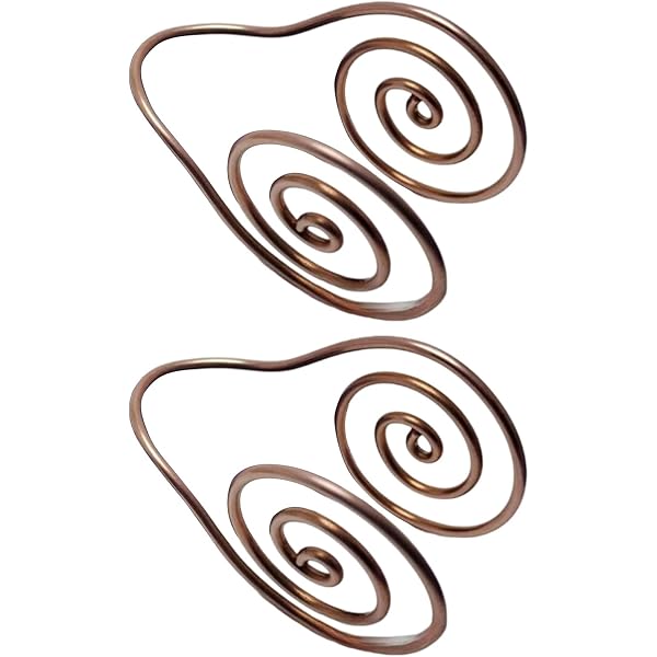 Anillo De Palma De Cobre En Espiral Para Reiki Y Meditación – Set De 2 Piezas Ajustables