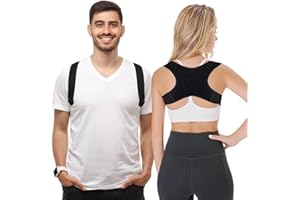 Eaasok Correttore Posturale,Fascia Posturale Spalle e Schiena,Correttore Posturale Spalle Schiena,Alleviare il Dolore al Collo,Spalle e Parte Superiore Della Schiena,per Uomo e Donna