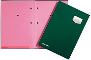Pagna Teczka na dokumenty de Luxe 10-częściowa, z wysokiej jakości okładką z tworzywa sztucznego, rozciągliwy grzbiet, różowy karton do gaszenia