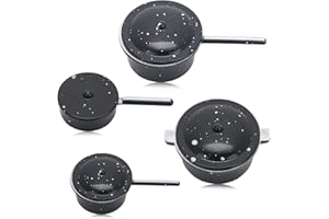 TIESOME 4 Pieces Dollhouse Miniature Metal Pots and Pans Mini Dollhouse Kitchen Cookware Dollhouse Decoration Accessories Party Supplies for Pretend Play Miniture Cooking