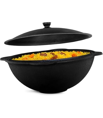 OLYMP Casserole Asien 4,3 Liter – WOK-Kochtopf Aus Aluguss, 2-schichtige Antihaftbeschichtung, Für Alle Herdarten Inkl. Induktion, Mit Glasdeckel