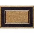 ATMAH Thick Black Border Coir Door Mat (45cm x 75 cm)
