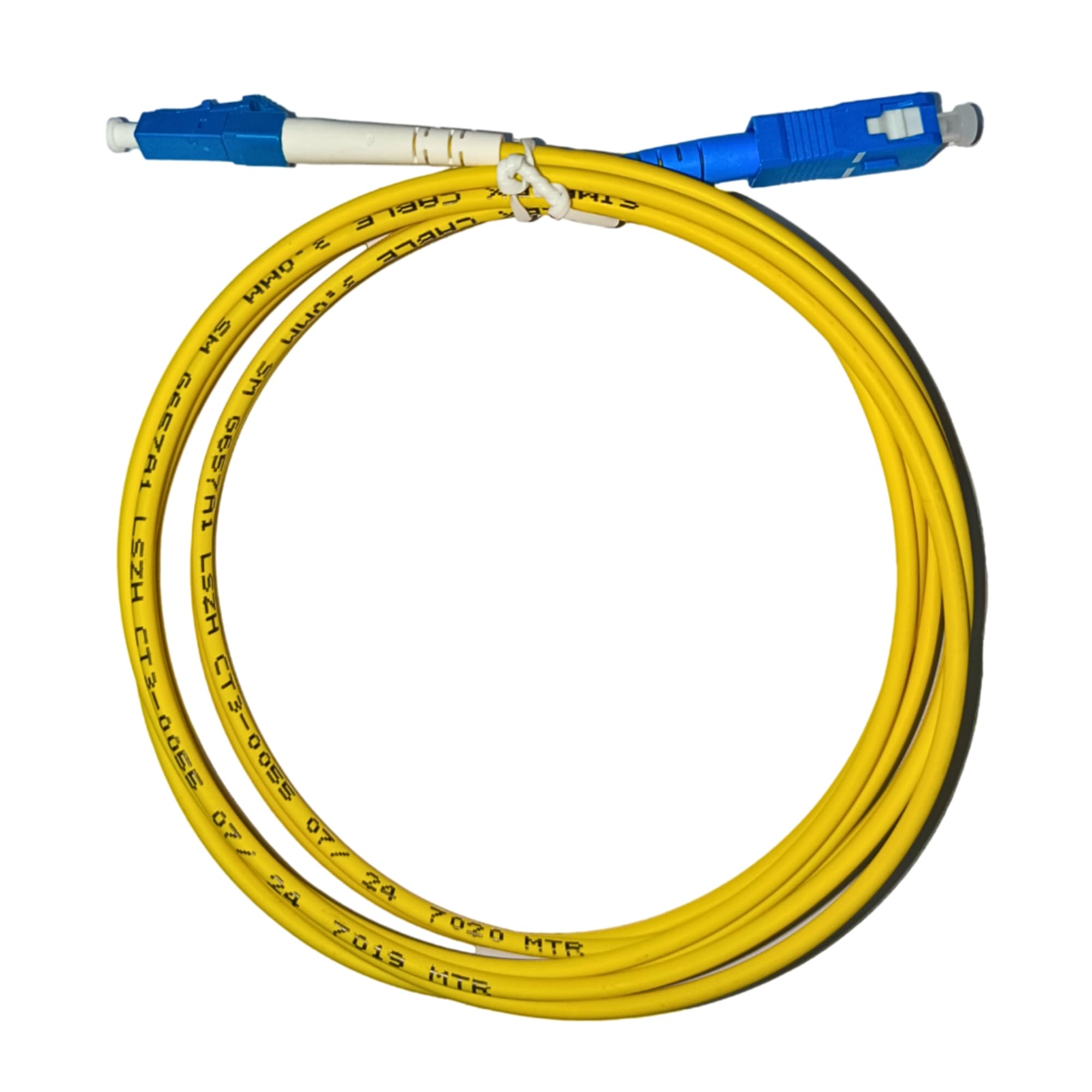 NEXTIK OS2 LC/UPC to SC/UPC Fiber Patch Cable Single Mode Fiber, Simplex, 9/125µm 3.0mm Cable Diameter Fiber Optic Cable, OS1/OS2 Compatible (2M(7ft))