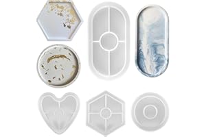 Stampi in Silicone per Resina, bssmmai 4pcs Stampi in Resina per Sottobicchiere, Stampi in Resina Epossidica per sottobicchieri, Vassoio da tè, Frutta, Artigianato, Decorazione per la casa