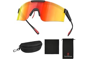 Ambienden Occhiali Ciclismo Uomo Donna - Occhiali Veloci Polarizzati Protezione UV400 - Occhiali Sportivi Leggeri Adatti Per Sci/Running/Pesca/Ciclismo All'Aperto