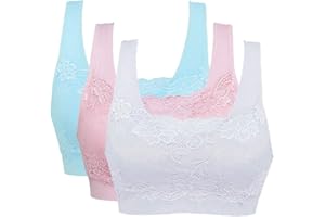 Vertvie Femme Lot de 2/3 Soutien-Gorge Sport Rembourré Push Up Lingerie Brassière sans Armature sans Couture Tank Top Bustier