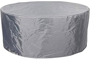 HGPFCB Garden Furniture Covers, Round Garden Table Cover Waterproof Windproof Anti-UV 420D Heavy Duty Oxford Fabric Outdoor Table Cover Patio Circular Table Cover -B-140x70cm(55×27inch)