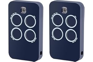 WVOILLTY 433MHz Telecomando Cancello compatibile con GENIUS, Telecomando per Garage per ECHO TX4 433 RC,ECHO TX2 433 RC,4 Canali (2 Pezzi)