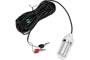 Fiske LED-lampa med kabel, 12V LED undervattensfiske IP68 360 ° fullbelysning Grön undervattensfiske lampa nedsänkbar ljus fö