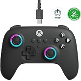 8Bitdo Ultimate C Wired Controller for Xbox, RGB Lighting Fire Ring and Hall Effect Joysticks, Compatible with Xbox Series X|