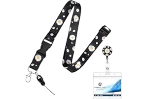 HIFOT Colgantes de Tarjetas de Identificación con cordón de Cuello, Extensible Portatarjetas con clip de seguridad Para Personal, Estudiantes, Exposiciones