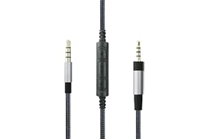 ABLET Cavo audio di ricambio con microfono in linea e controllo volume, compatibile con cuffie Sennheiser PXC550, PXC480, cavo audio compatibile con Samsung Galaxy/Huawei/Android