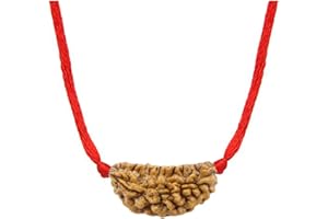 55Carat Choose Your Natural Certified Nepali Rudraksha 1 to 13 Mukhi Ganesh Gauri Shankar Simple Pendant with Red Thread Shiva Astrology Jewelry for Men Women