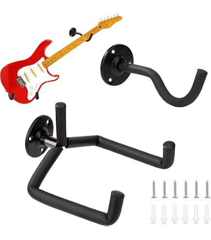 Supporto Chitarra, Porta Chitarra Da Muro Con Gancio In Gomma Girevole Per Chitarre Di Tutte Le Dimensioni, Gancio Da Parete Per Chitarra A Forma Di U - 12