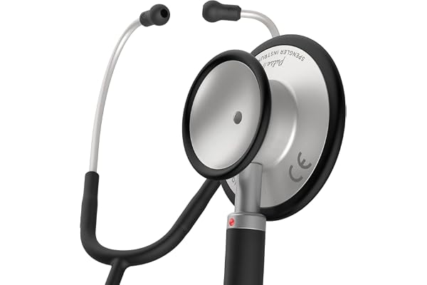 SPENGLER Pulse II, Stéthoscope Infirmier d’Auscultation Générale, Double Pavillon, Léger, Grandes Performances Acoustiques, Polyvalent (Carbon)