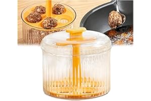 RYGRZJ Translucent Meatball Maker,Manual Meatball Maker Tool,None-Stick Meatball Shape Ball Maker,Kitchen Extruded Meatball Making Tool,Ground Meat Freezer Storage Containers
