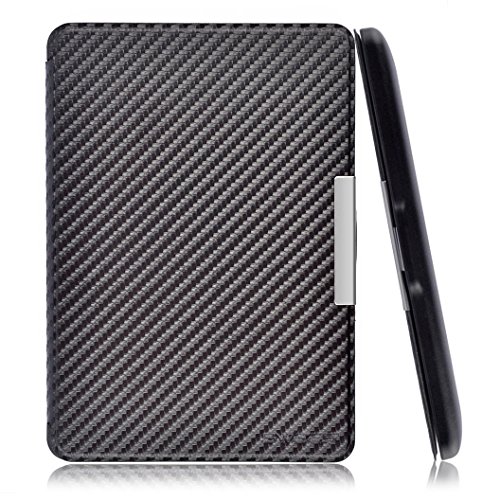 Kindle Paperwhite Hülle, Swees Ultra Slim Schutzhülle Smart Case für Amazon alle neue Kindle Paperwhite 2015 300 PPI 3.Generation/2014/2013/2012, mit Auto Sleep Wake Funktion, Kohlenschwarz
