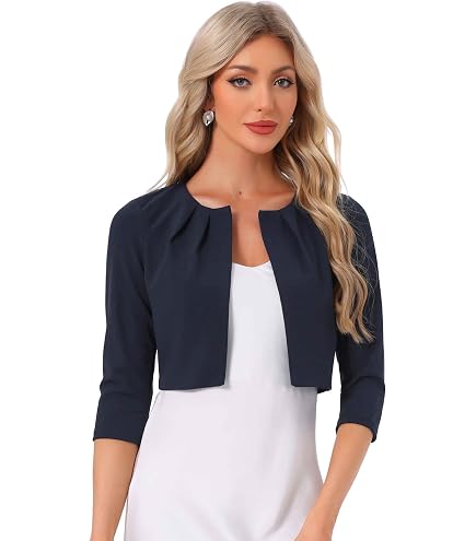 Boléro Femme En Mousseline De Soie – Manches Demi-Longues – Taille 4XL – Transparent Et Élégant