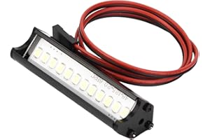 VBESTLIFE 55mm RC LED Light, 1:10 RC Car RC Crawler LED Light Bar LED Accessoire de Lampe Convient pour TRX4 90046 90048 SCX10 Car