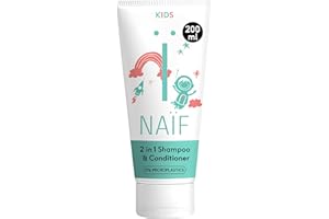 Naïf Shampoing & Après-Shampoing 2 en 1 Bébé & Enfant – 0% parfum, doux, sans SLES, microplastiques ni silicones, testé dermatologiquement – 200 ml