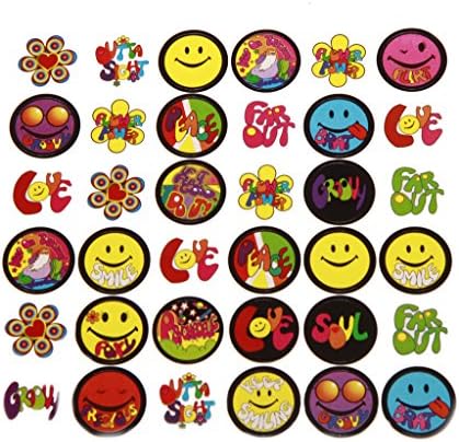Playful & Ultra Fun - 72 Stick -on Decals & Miniature Bright Stickers (Zx250)