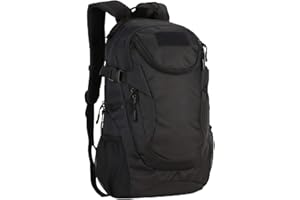 VINBAGGE Rucksack Molle Taktische Motorrad Wanderrucksack Outdoor Wasserdicht Trekkingrucksack 25L Campus Jagdrucksack Schulrucksack Jungen Daypack für Herren Damen Schwarz