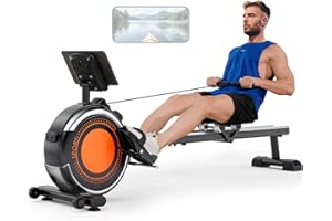 Dripex Rowing Machines for Home Gym, Rowing Machine Magnetic Rower, Max 350 LBS, 16 Levels of Workout Resistance, Dual Slide Rail, Bluetooth App Compatible, LCD Monitor, Row Machine for Gym Exercise
