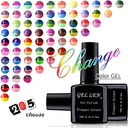 Gellen auflösbarer Gel Nagellack UV Thermo Farbwechsel sich ändert nach Temperatur 10ml #115 - 2