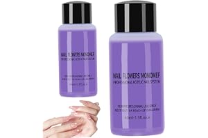 Akryl nagelmonomer vätska, 2 flaskor monomer akryl nagelvätska 40 ml professionell säker skonsam för Nailsalong hem