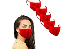 KUNSTIFY Fabric Mask Coloured Mouth Nose Protection Mask Pack of 5 Washable Reusable Black Cotton Women Men Drops Protection Dust Resistant to Saliva for Ironing Dust Mask