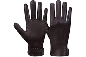 MGGMOKAY MGGM collection Guanti invernali da uomo in pelle Guanti da equitazione in morbida pelle di pecora foderati in cashmere caldo