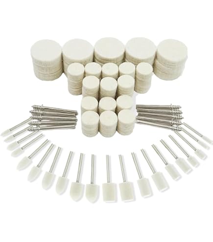 80pcs Kit Roues De Polissage Coton Laine 3mm - Meules Polissage Pour Bijoux, Métal, Bois Et Verre