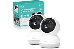 Alaga Telecamera Wi-Fi Interno 3K, Videocamera Sorveglianza, 5G, AI Rilevamento del Movimento, Visione Notturna, Compatibile con Alexa e Google Assistant, 2PACK(Include 3 mesi di archiviazione cloud)