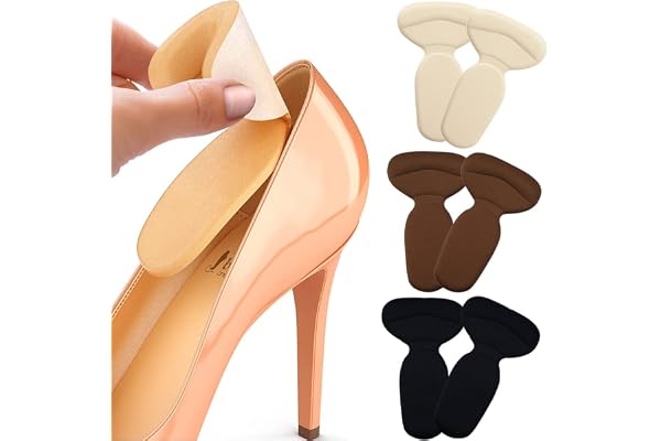 Cute Critters 6pcs Shoe Insole Reusable Soft Shoe Inserts Heel Cushion Pads Self-Adhesive Foot Care Protector Grips Liners Loose Shoes -Heel Pain Relief Bunion Callus Blisters for Men & Women-3 Pairs