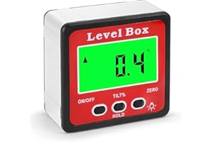 Sonew Inclinometre, Jauge D'angle Numérique, Niveau électronique Numérique Et Jauge D'angle Avec Base Magnétique Et Rétroéclairage Lcd, Calcul Pour Menuiserie, Construction, Maçonnerie, Automobile