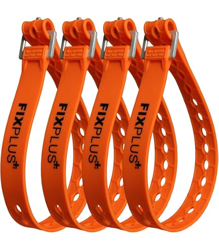 Nano Slim Fit 150cm Fixplus Lot De 4 Sanglies Nano Slim Fit - Sangle D'Arrimage Plastique Et Aluminium - 15 Cm X 1,2 Cm Sangle Cargo Plastique Aluminium