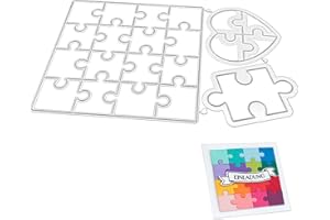 GOWXS Troqueles de corte de rompecabezas para hacer tarjetas, plantillas de corte para álbumes de recortes, álbumes de fotos, troqueles decorativos de papel para hacer tarjetas