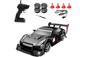 Hylukon RC Drift Car, 2.4GHz 1/16 Remote Control Car, High Speed 40km/h 4WD Remote Control Racing Car with Lights, Electric Toy Car Kids Gift RTR
