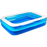 Giant Rectangular Family Size Swimming Paddling Pool Fun (79"X59"X20"Inch)