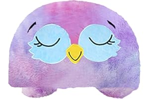 LUFEEMGA Kids Sleeping Bag With Pillow, Foldable 2-in-1 Cartoon Animal Sleeping Bag Kids, Portable Soft Cuddly Warm Toy Sleeping Bag, for Boys and Girls (Tie-Dye Owl,M)