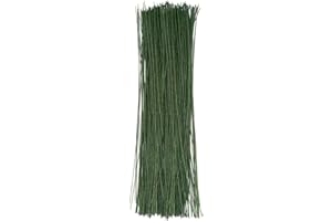INCNMAD Filo di Ferro per Fioristi 100 Pezzi Verde Steli per Fiori,Gambo Floreale Stelo Filo per DIY Produzione Composizione Artificiali Ghirlanda (36cm x 0,55 mm)
