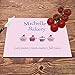 Produktbild MICHELLE 'S BAKERY. Langlebig Große Glas Schneidebrett – Cute Cupcake Design – yum-yums – num-nums – Full Tums.