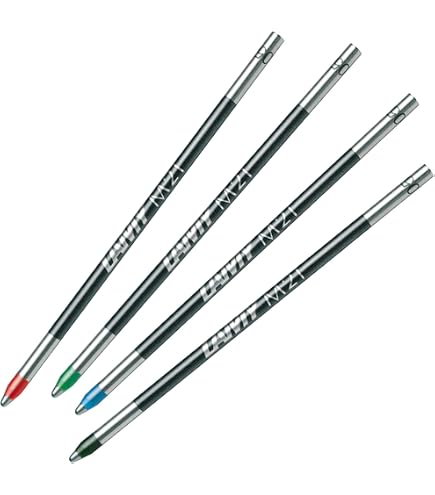 Pack 12 Recharges Stylo D1 - 5 Noir + 5 Bleu + 2 Rouge | Pointe 0.7mm | Compatible Cross, Lamy, Swarovski