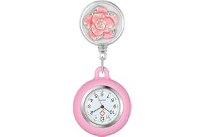 Avaner Montre Infirmiere Silicon pour Femme Fille Montre de Poche Couleur Motifs Petale Montre Enfant
