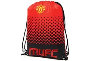 Manchester United MUFC barn unisex dragsko väska, röd, Röd ochsvart