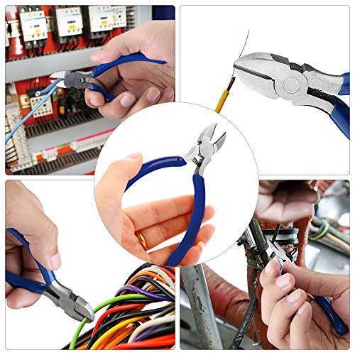 5 Inch Cutting Zange , VTIN Diagonal Cutting Zange, Diagonalfräser Drahtschneider und Entlötdicke Wickel Lötgeflecht mit 2,5mm Breite, 5ft Länge mit 20-25 Gauge Cutting Fähigkeit - 7