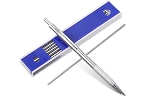 XZEIT Lápiz mecánico de metal completo, 2,0 mm, soporte mecánico para plomo, lápiz de embrague, lápices mecánicos para dibujar, bocetar, dibujo de arquitectura