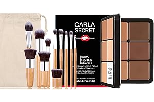 FantasyDay Professionale 10 Colori Coprenza Elevata a Lunga Tenuta Correttore Crema Concealer Palette Contouring Viso Correttori Makeup Gift Set per Hide Occhiaie e Imperfezioni con 11 Pennelli Trucco